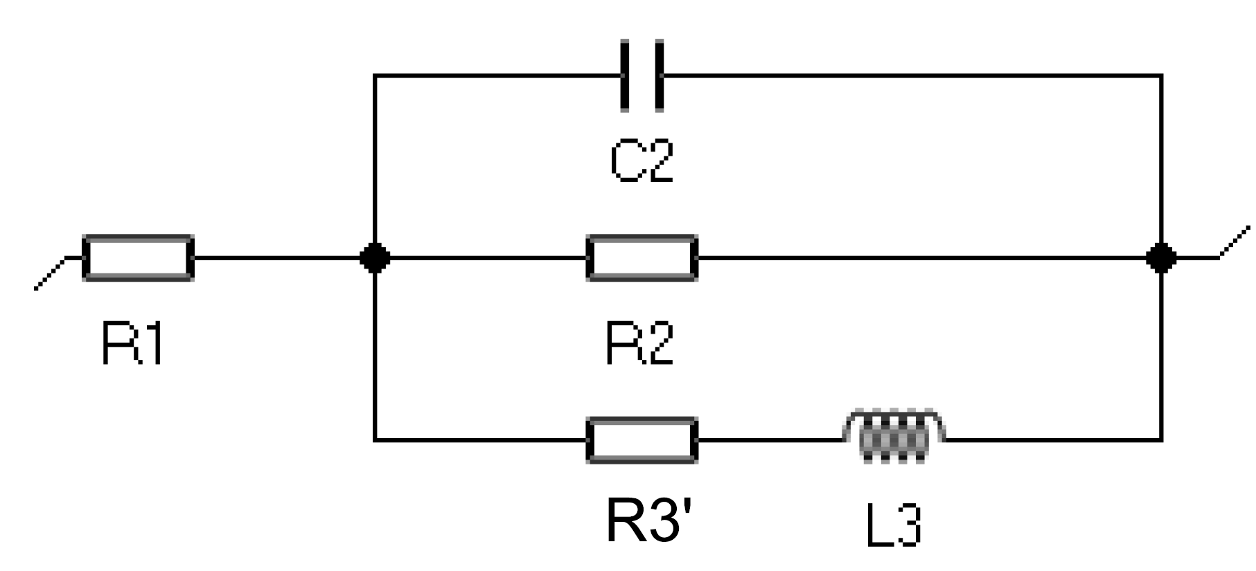 Circuit R1+C2/R2(R3’+L3).